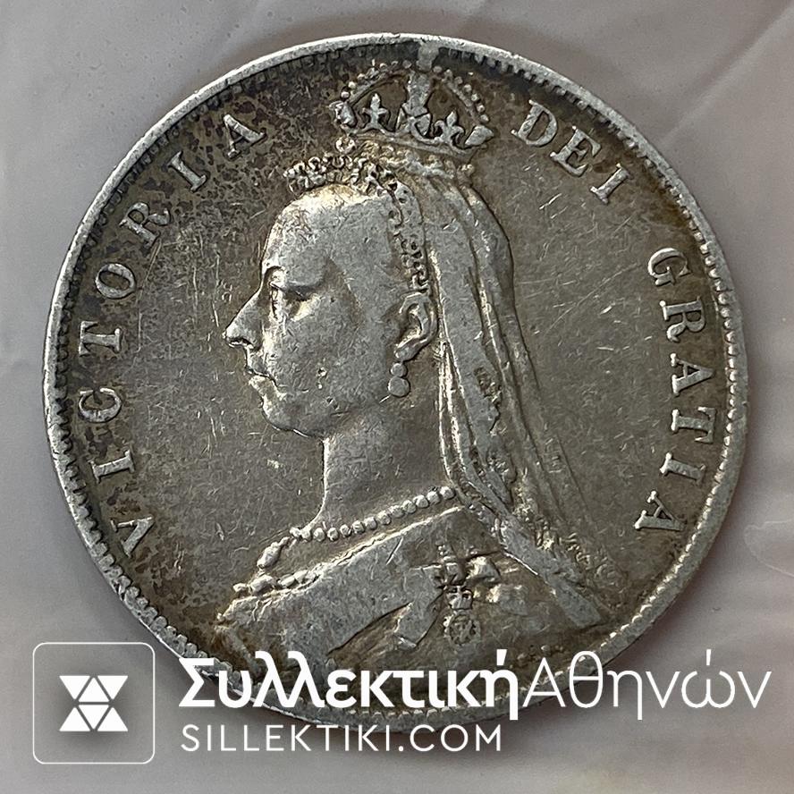 VICTORIA - DEI - GRATIA- 
BRITANIARUM - REGINA - FID - DEF 1891